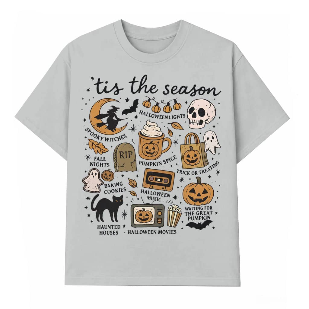 Cute Retro Spooky T-shirt – Halloween Gift Fall Streetwear