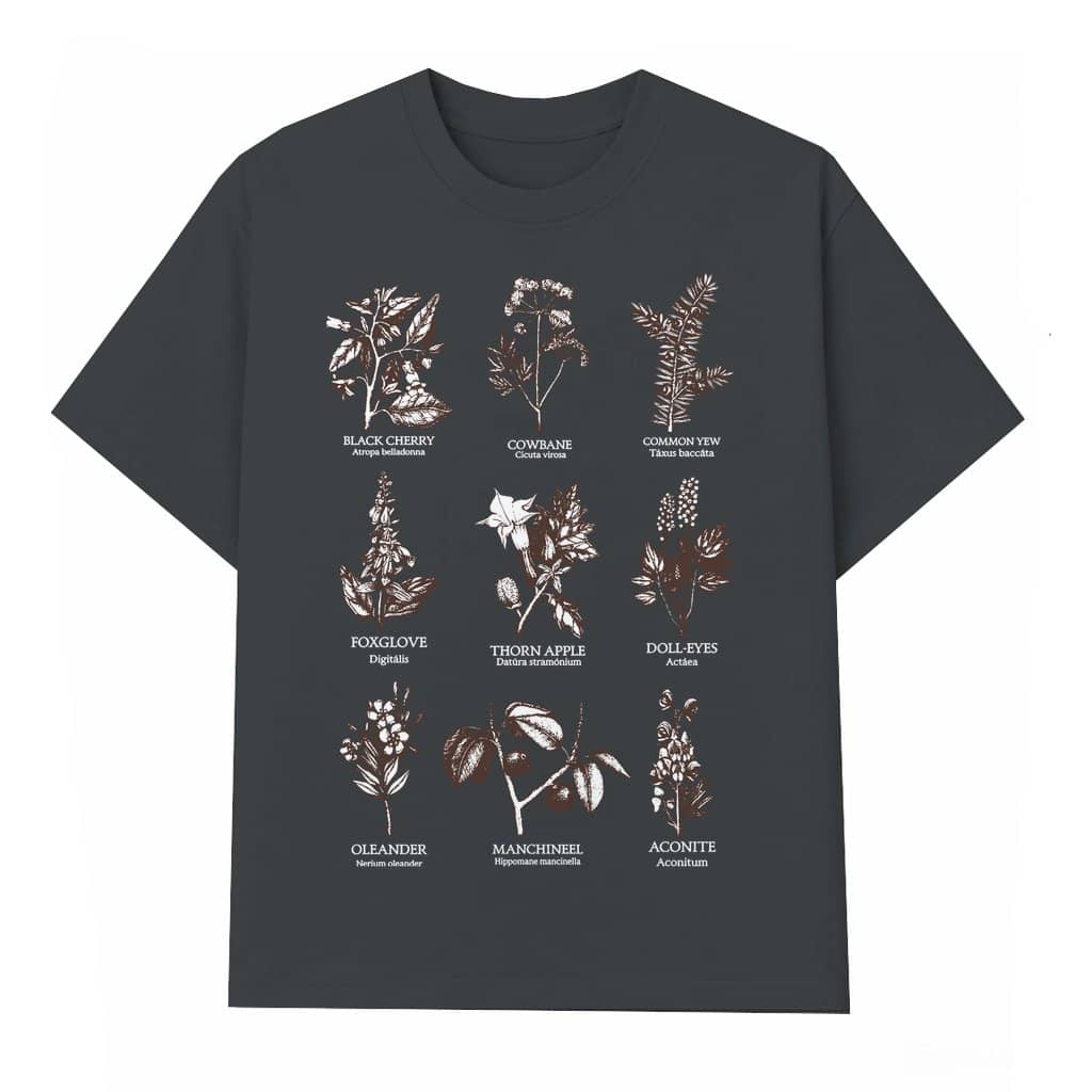 Poisonous Plants T-shirt – Gift for Women Dark Academia Goblincore