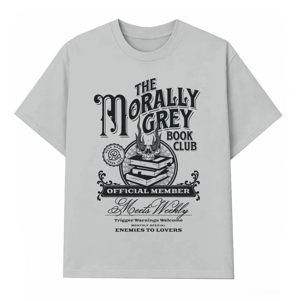 Morally Grey Book Club T-shirt – Gift for Book Lovers Dark Romance Trendy Vintage