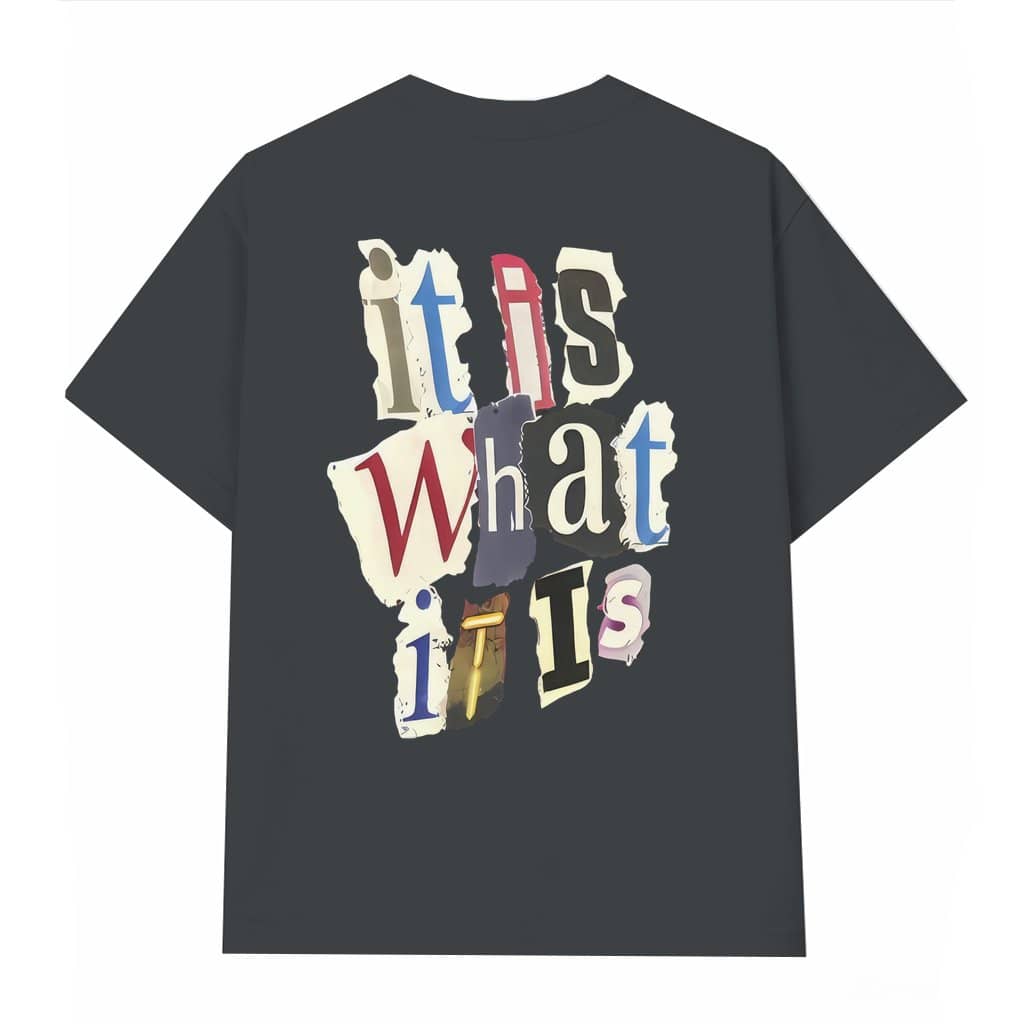 Letter Print T-shirt – Father's Day Gift for Dad Men's Trendy Streetwear