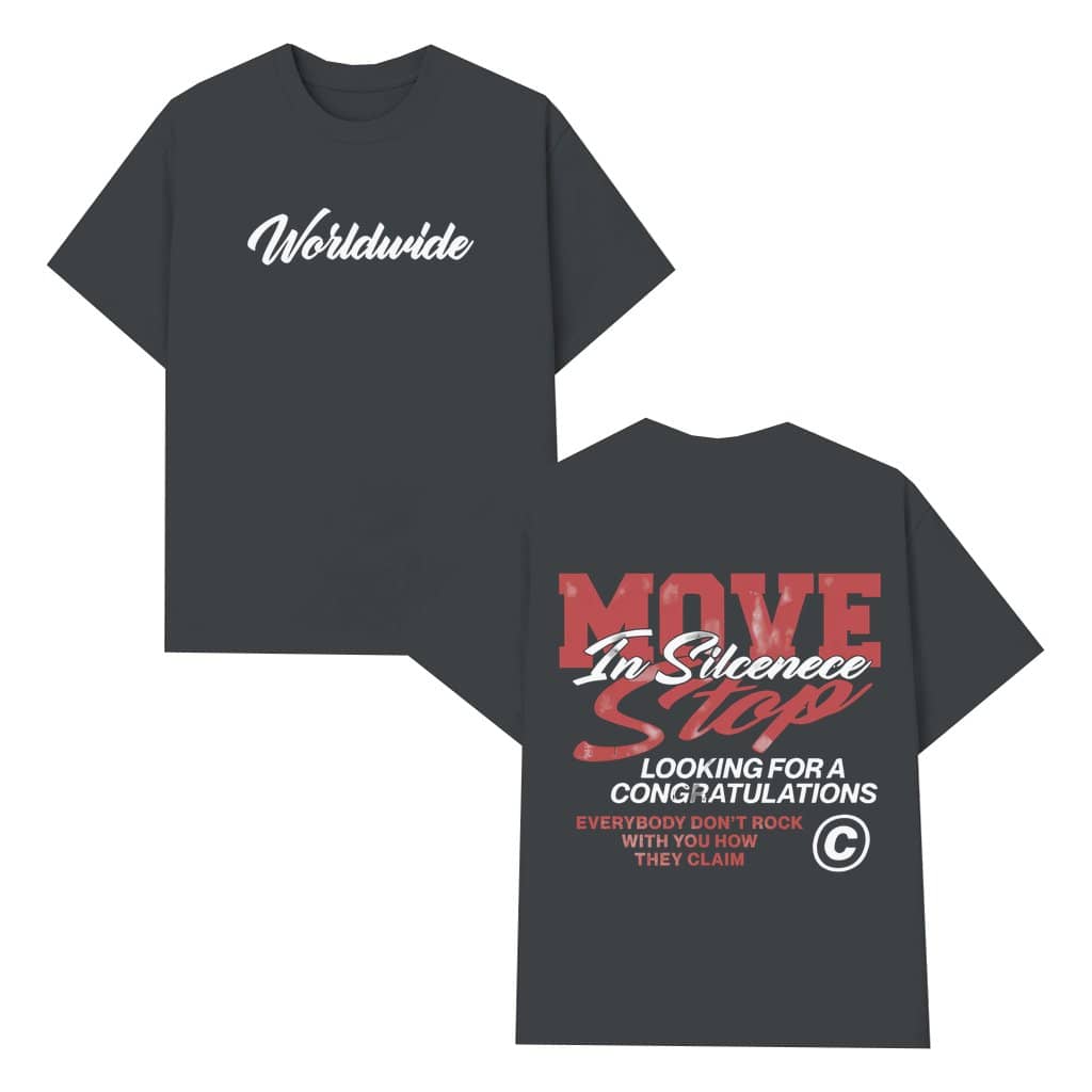 Letter Print T-shirt – Gift for Men Trendy Streetwear 2 Sided Print