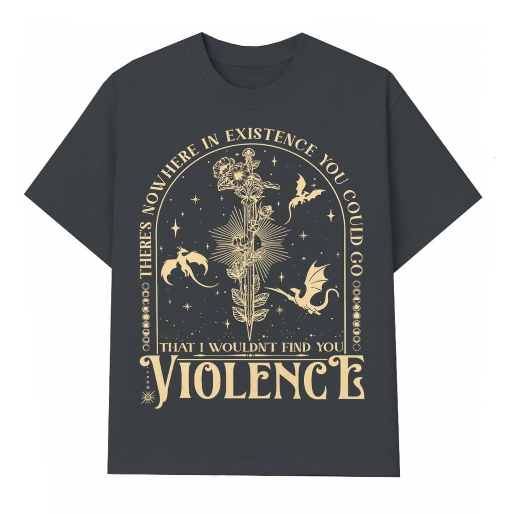 Mystical Dragon Gothic T-shirt – Gift for Dark Academia Readers Fantasy Aesthetic