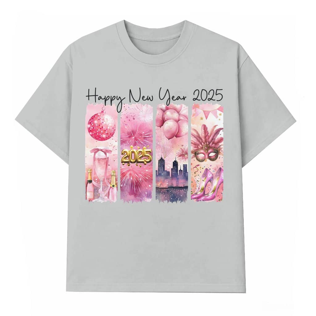 New Me T-shirt – New Year 2025 Gift for Her Pink Disco Ball
