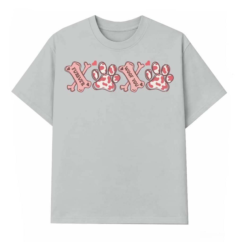 XOXO Paw Dog T-shirt – Valentine's Day Gift for Women Dog Lovers
