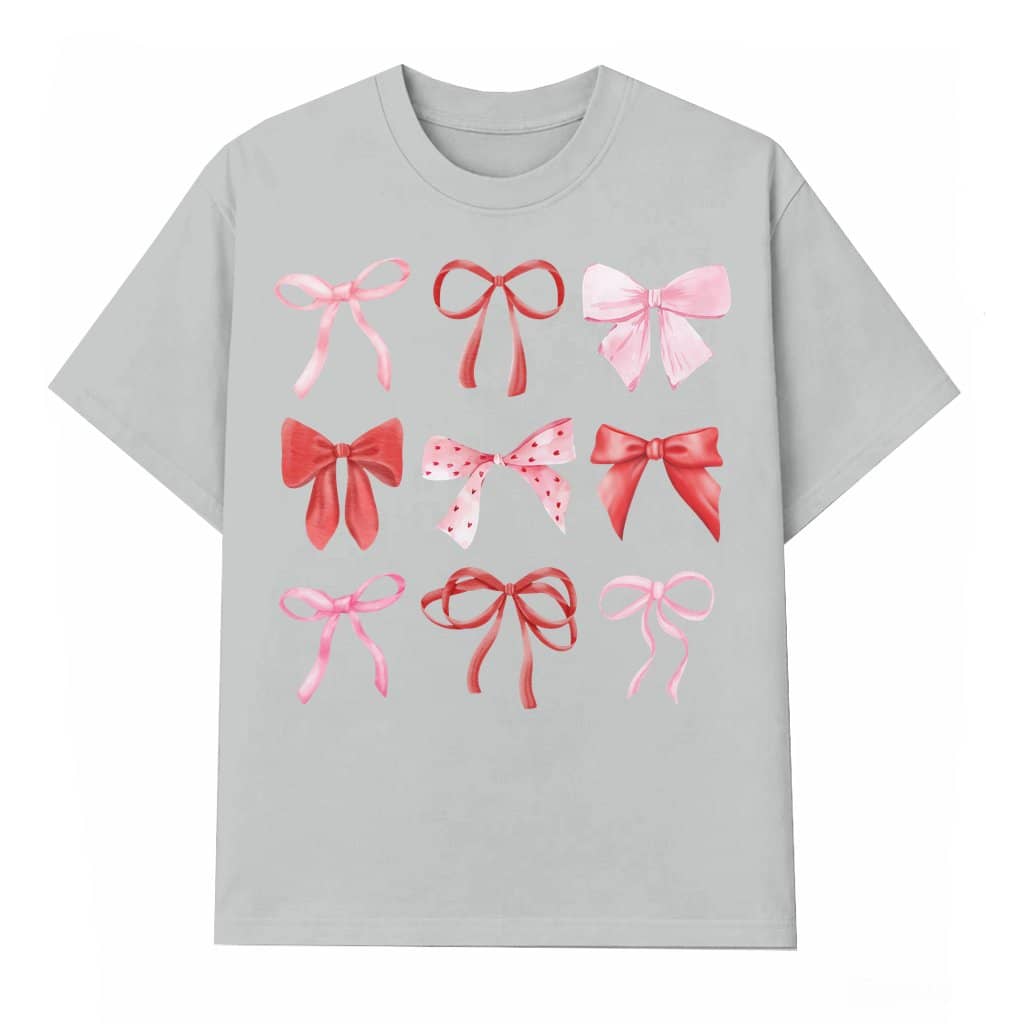 Coquette Bow Graphic T-shirt – Valentine's Day Gift for Women Trendy