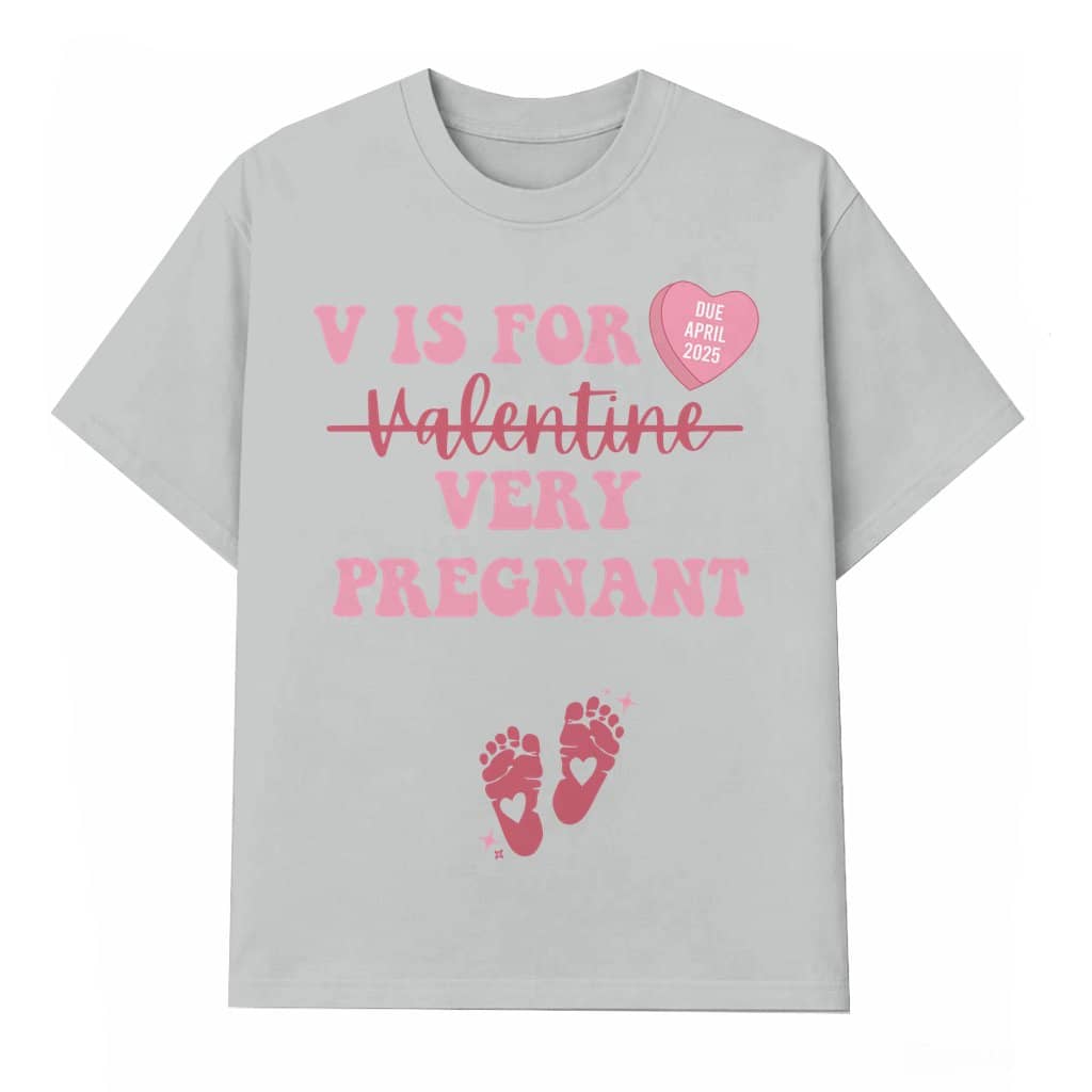 Valentine Pregnancy Announcement T-shirt – Valentine's Day Gift for Expecting Mom