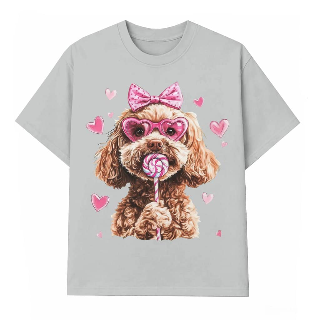 Goldendoodle Coquette T-shirt – Valentine's Day Gift for Doodle Mom