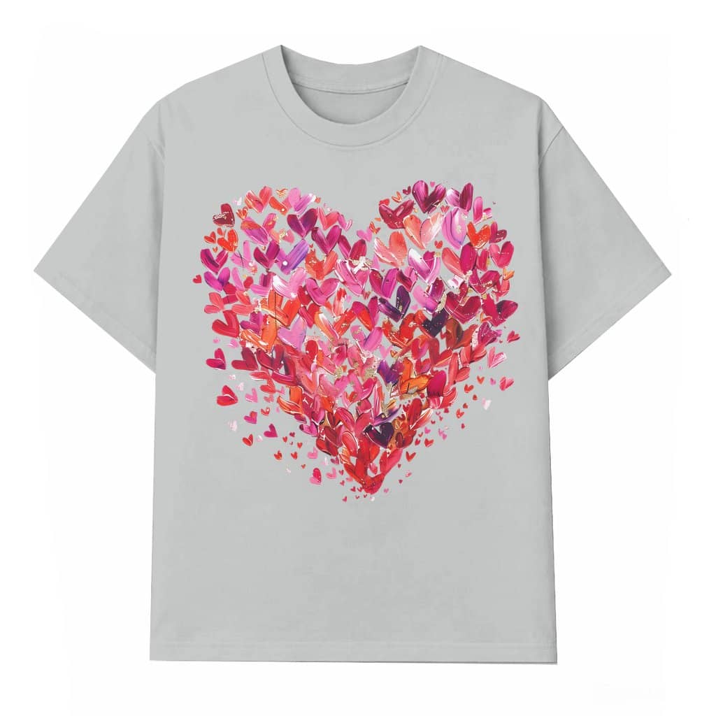 Trendy Heart T-shirt – Valentine's Day Gift for Women