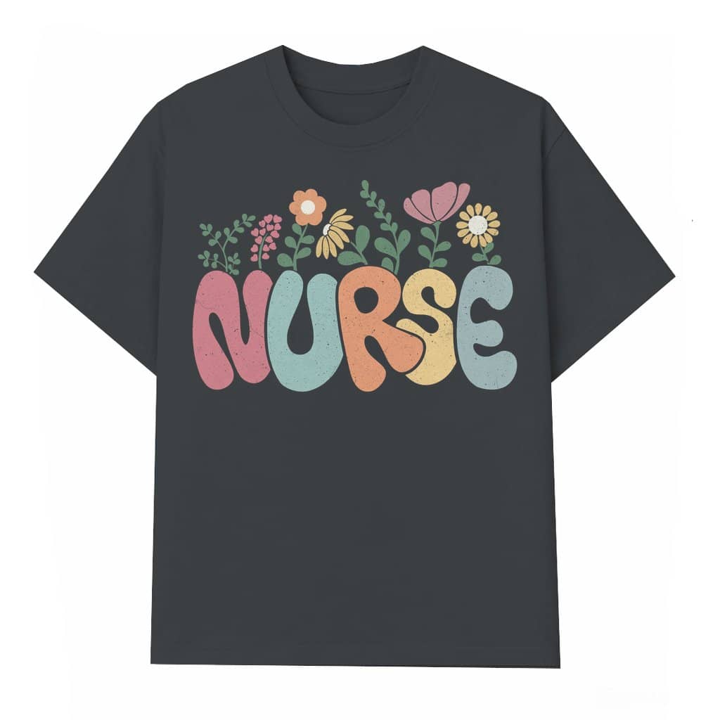 Cute Floral T-shirt – New Nurse Gift for Nurse