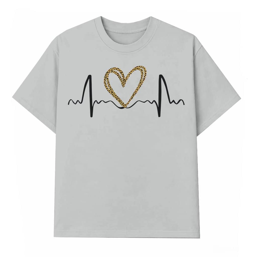 Women's Heartbeat T-shirt – Valentine's Day Gift for Her Trendy