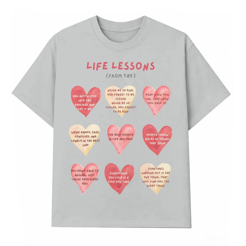 Life Lessons Lyrics T-shirt – Valentine's Day Gift for Girlfriend