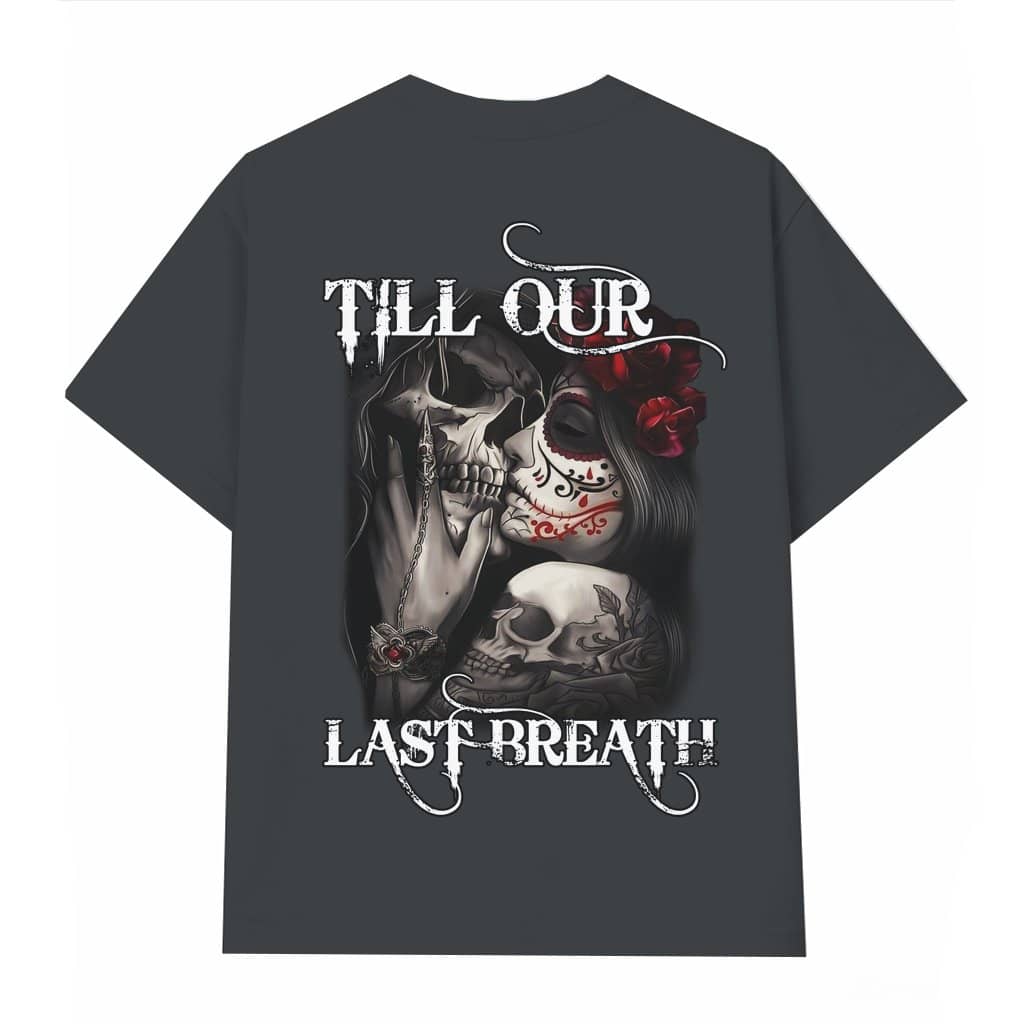 Romantic Skull and Rose T-shirt – Valentine's Day Matching Gift for Couple