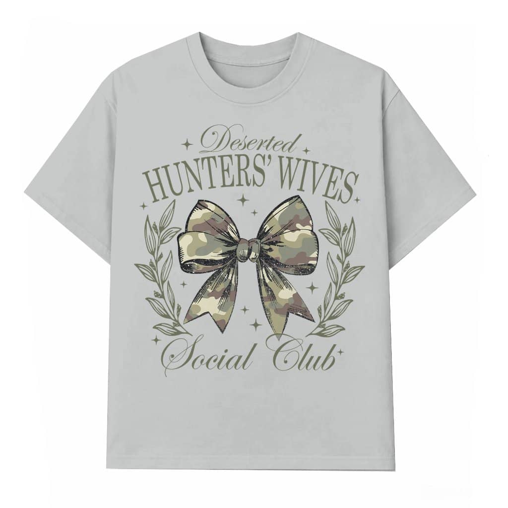 Funny Camo Hunting Wife T-shirt – Hunting Gift for Wife Deer Duck Bow Hunter