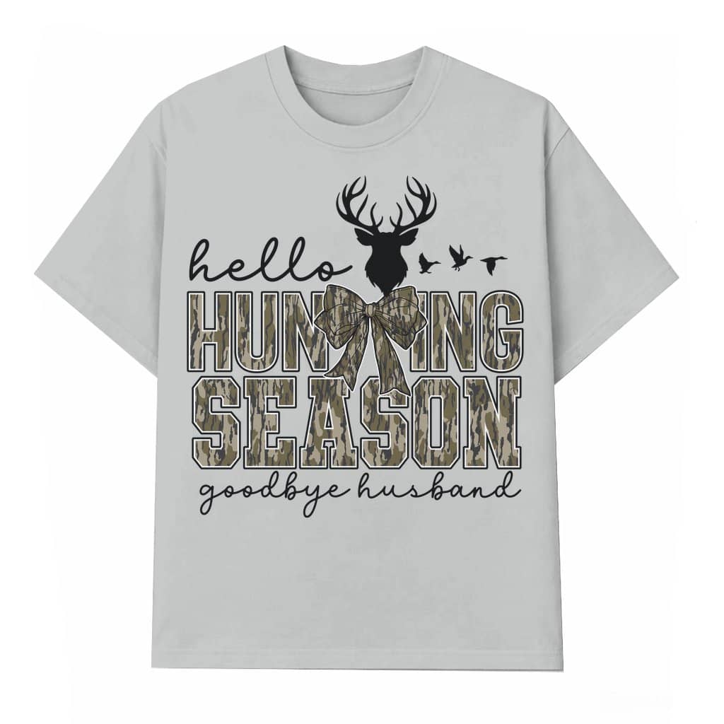 Funny Goodbye Husband T-shirt – Hunting Season Gift for Husband Funny Camo