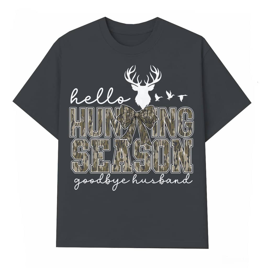 Funny Goodbye Husband Tee – Hunting Season Gift for Husband Camo