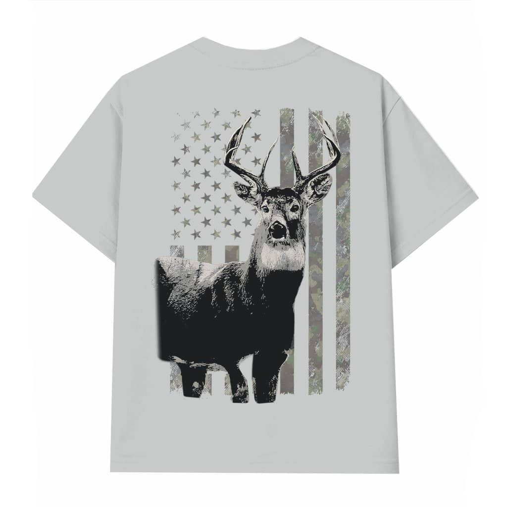 Mallard Duck Hunting T-shirt – Hunting Gift for Men Vintage Camo USA Flag
