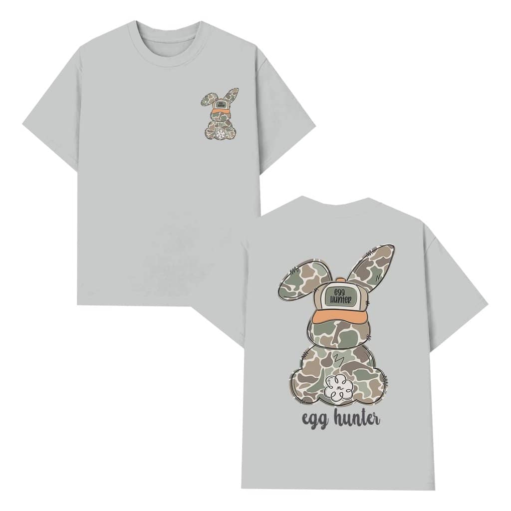 Funny Camo Military Bunny T-shirt – Easter Gift for Egg Hunters Religious Hunting
