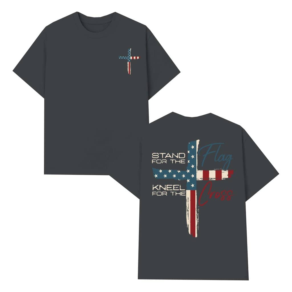 Stand For The Flag Kneel For The Cross T-shirt 4th Of July – Patriotic Christian Gift