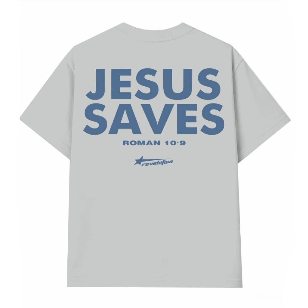 JESUS SAVES T-shirt – Christian Faith Gift for Men Women Inspiring Romans 10:9
