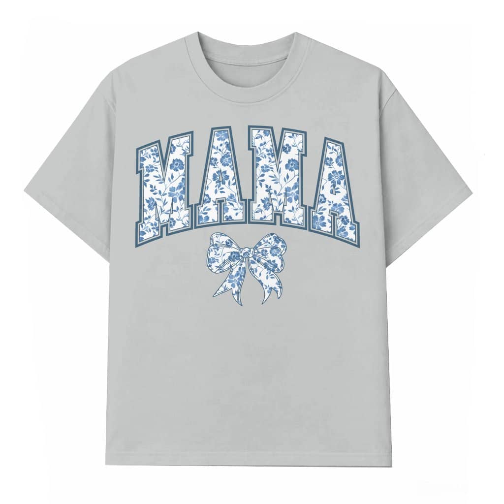 Cute Mama Bow T-shirt – Mother's Day Gift for Mom Vintage Girly Style