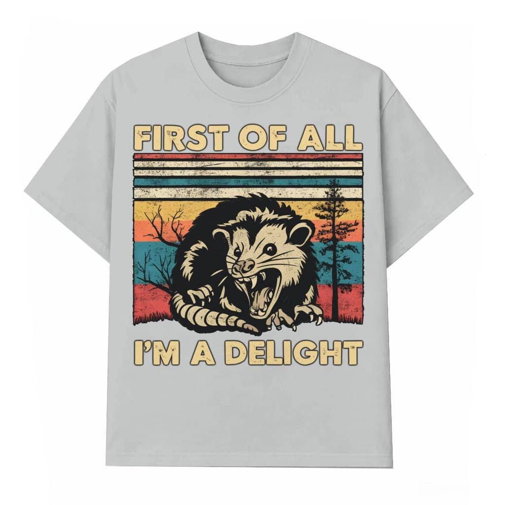 Funny Angry Possum Lover T-shirt – Birthday Gift for Men Streetwear