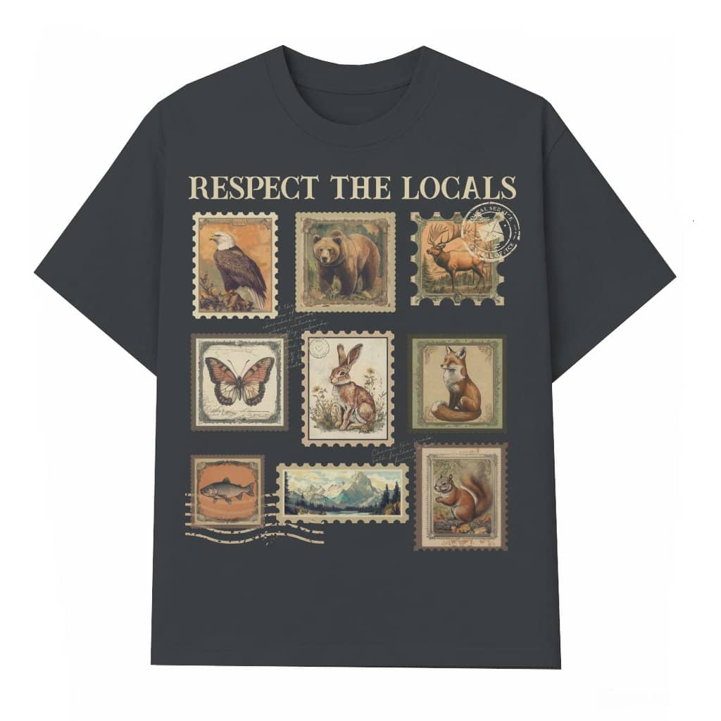 Vintage Respect Local Wildlife T-shirt – Gift for Nature Lovers & National Parks Enthusiasts