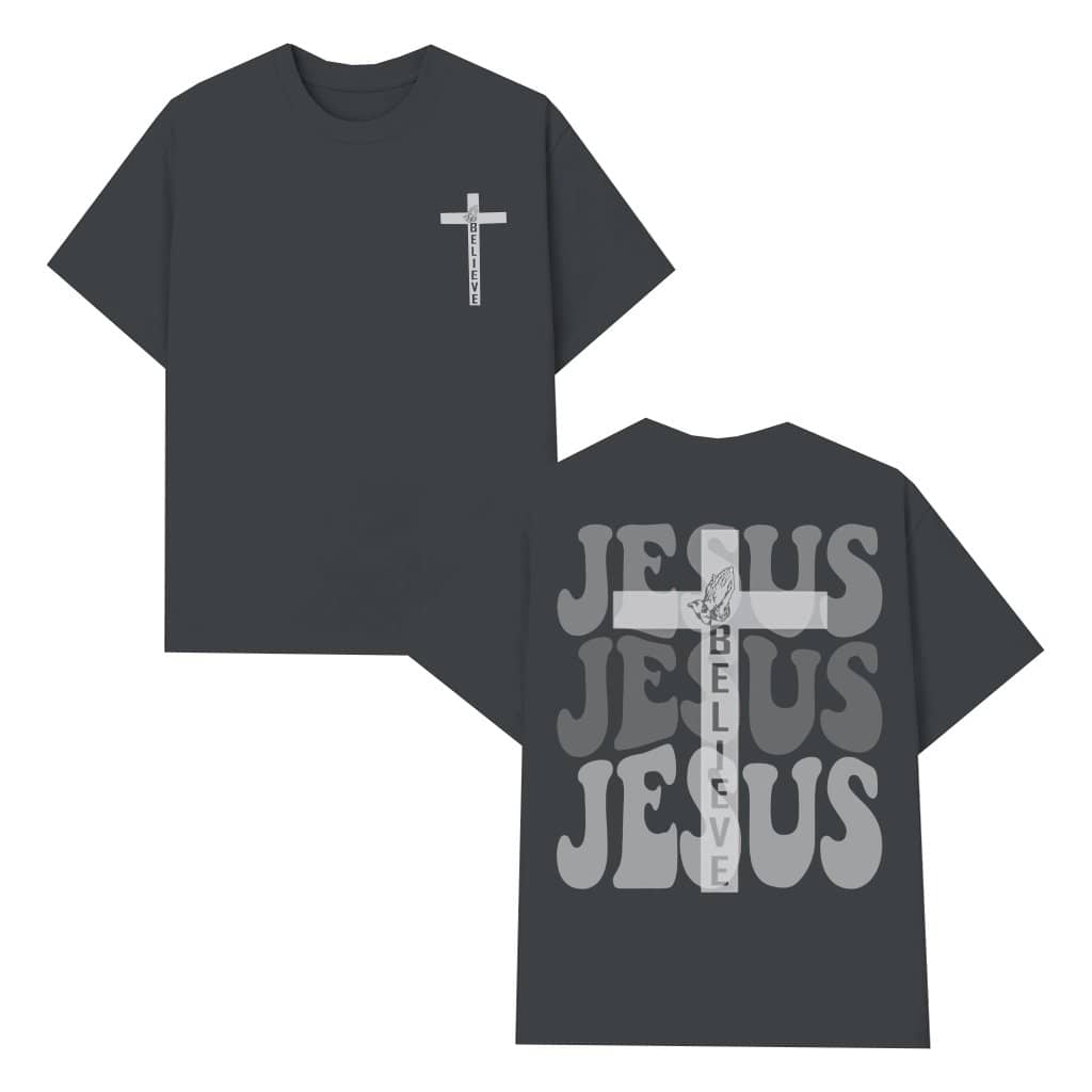 Believe in Jesus Christian Cross T-shirt – Christian Gift for Men Women Inspirational