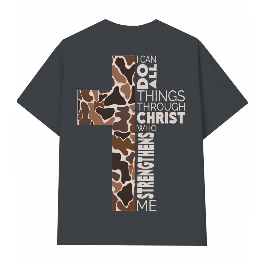 Christian Cross Strength T-shirt – Christian Faith Gift for Men Women
