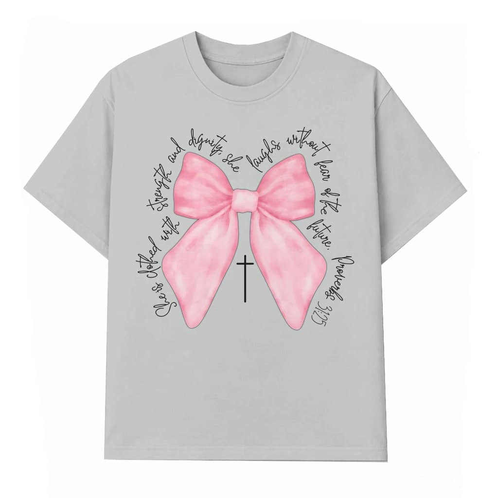 Christian Pink Coquette Bow T-shirt – Unisex Gift for Men Women