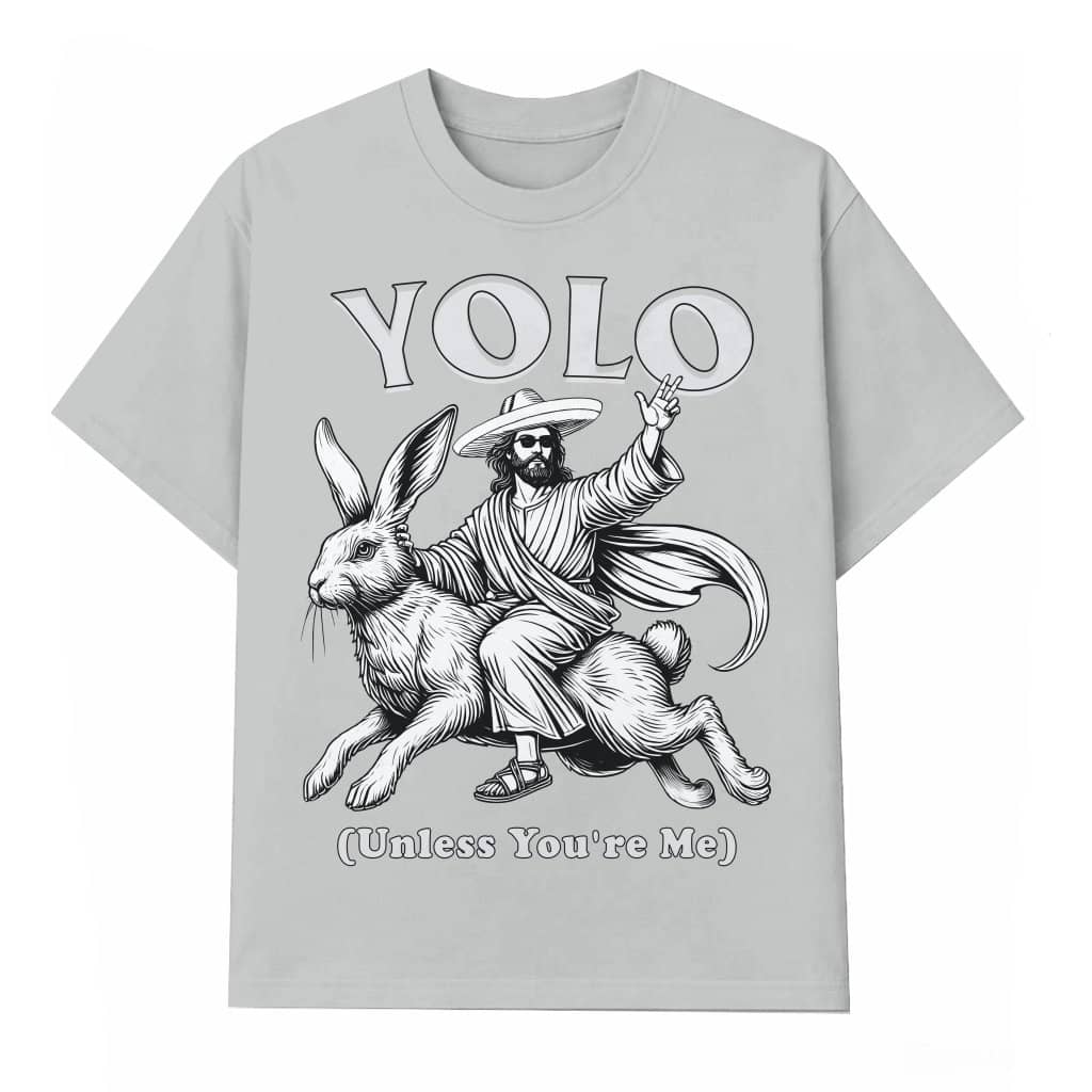 Jesus Riding A Bunny T-shirt – Easter Gift Funny