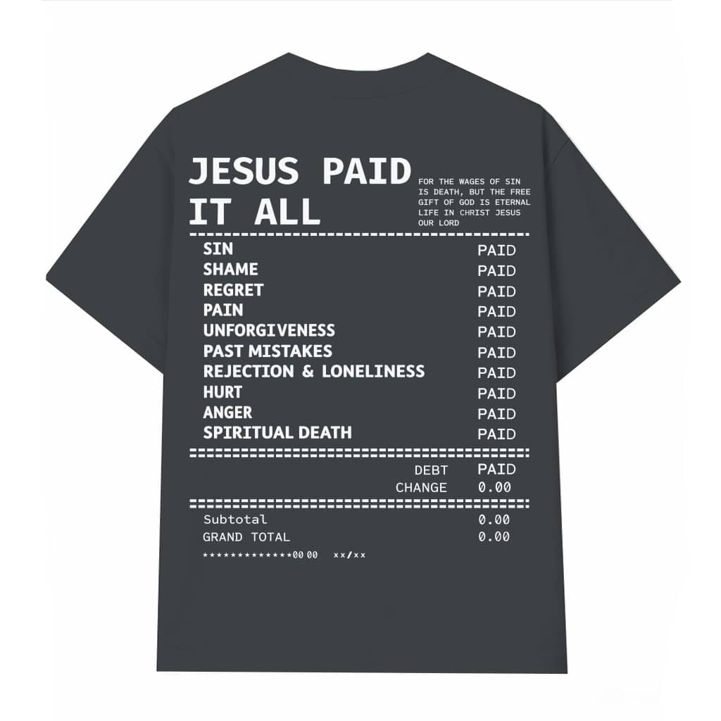 Jesus Paid It All T-shirt – Christian Gift for Believers Vintage