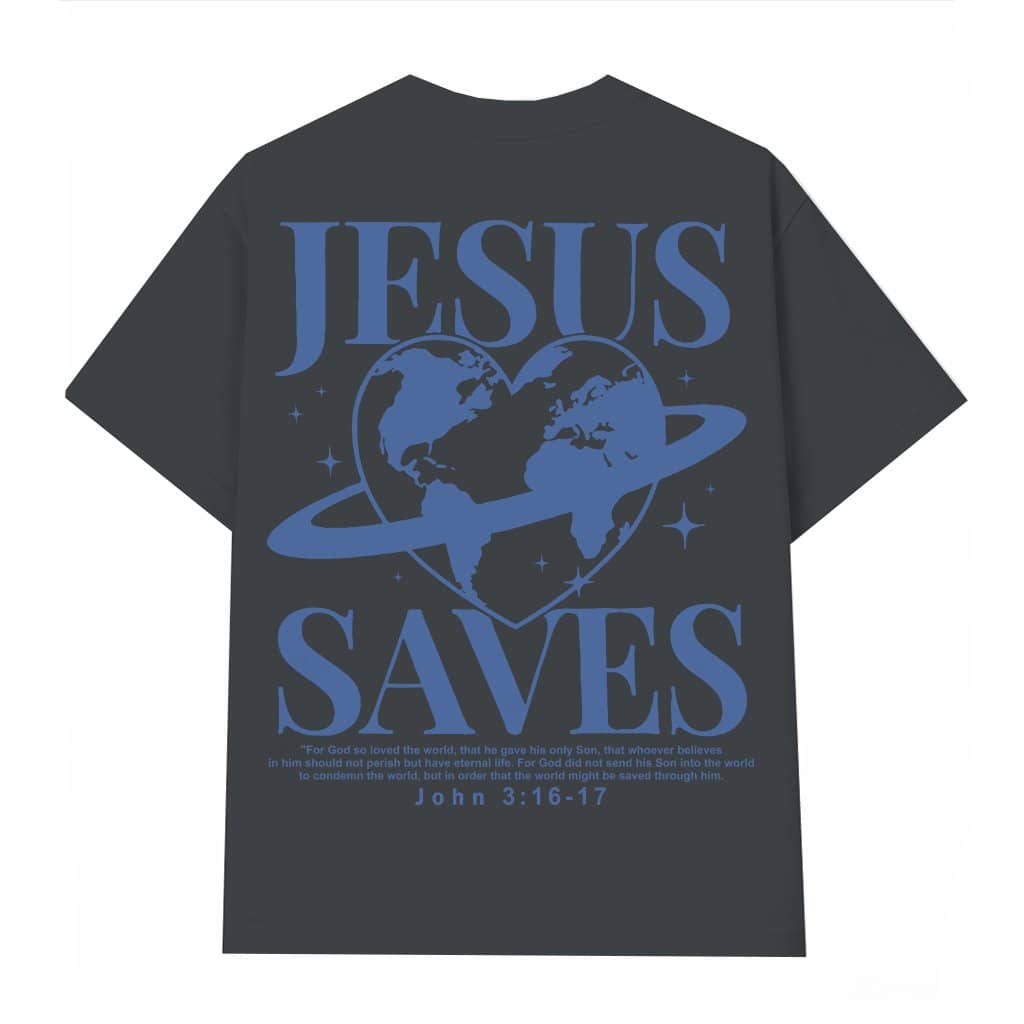 Jesus Saves T-Shirt – Christian Birthday Gift for Men Women Vintage Faith