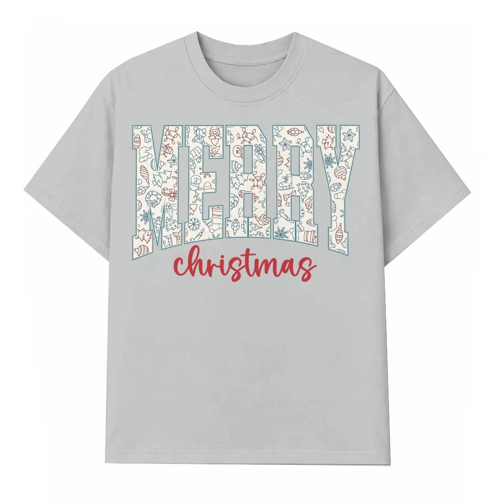 Cute Merry Christmas T-shirt – Christmas Gift for Women