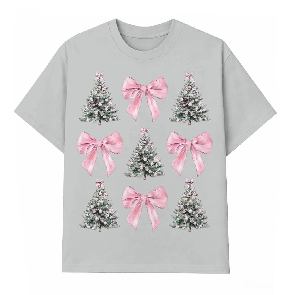 Coquette Bow T-shirt – Christmas Gift for Women Trendy Girly