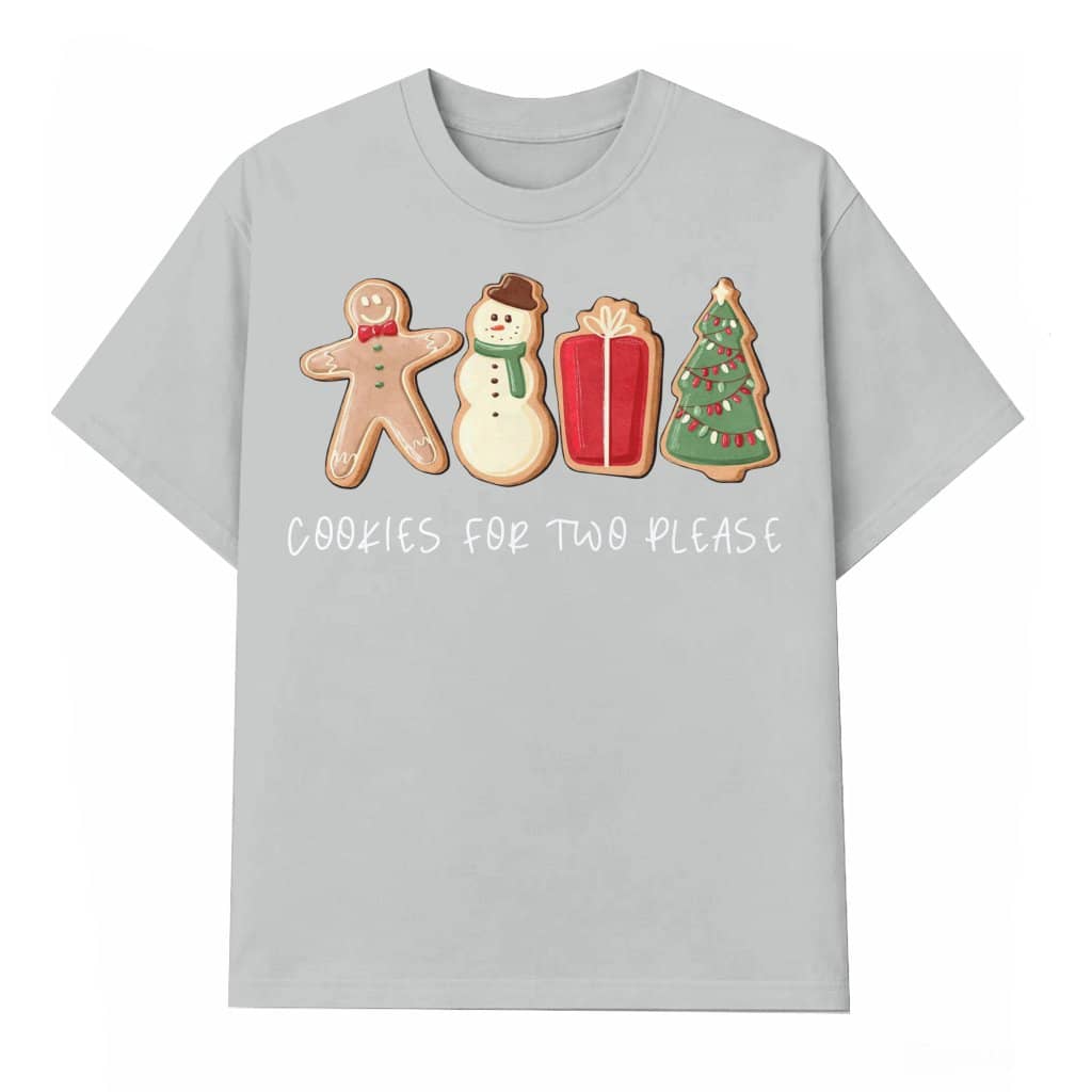 Cookies For Two Please Pregnancy Announcement T-shirt – Christmas Gift for Expecting Parents Funny