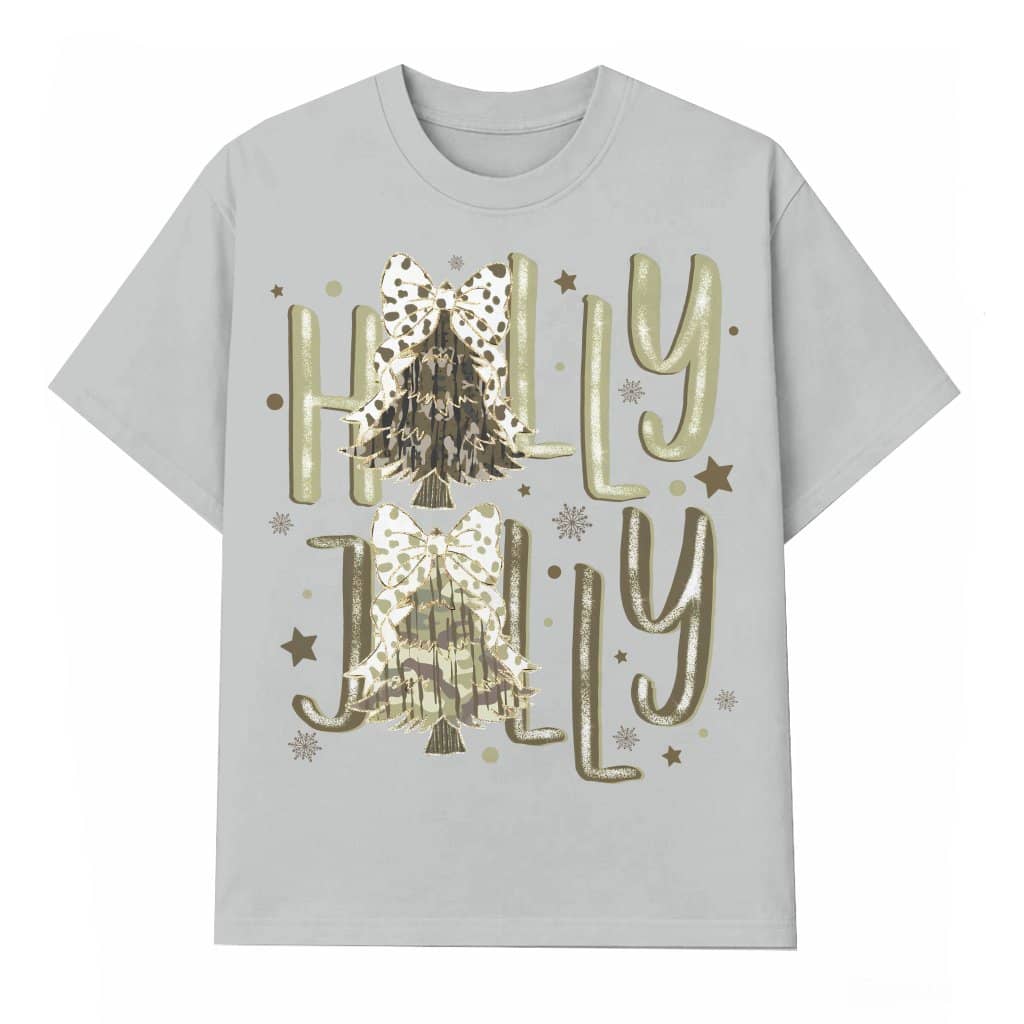Camo Holly Jolly T-shirt – Funny Christmas Gift for Hunter