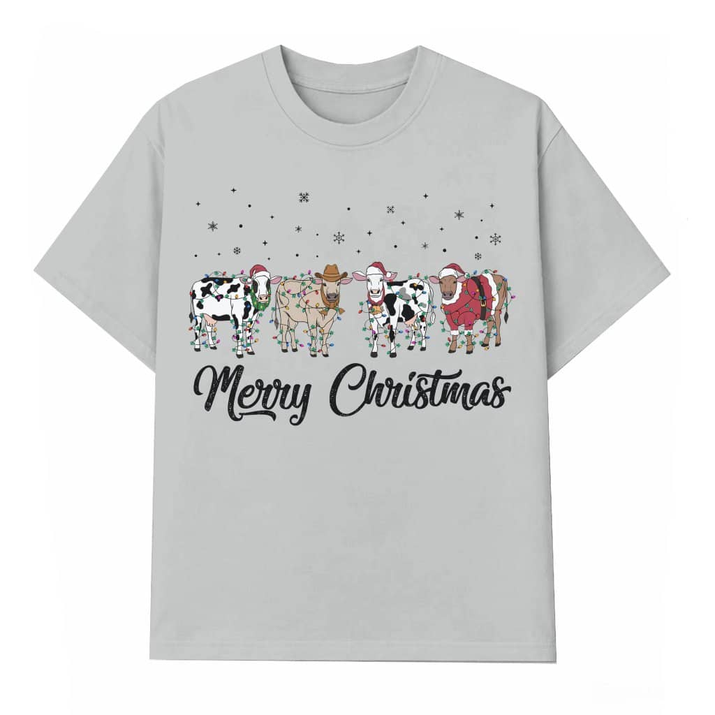 Mooey Christmas Cow T-shirt – Christmas Gift for Cow Lovers Women Men Funny