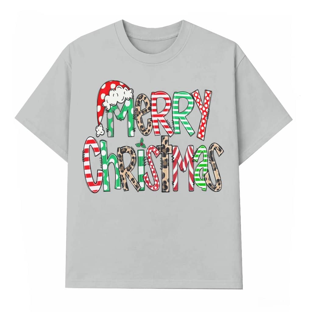 Festive Characters Wash Tee – Christmas Gift for Women Cute