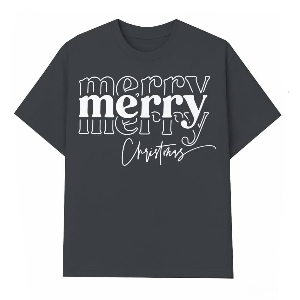 Merry Christmas Wash Tee – Christmas Holiday Gift for Family Classic