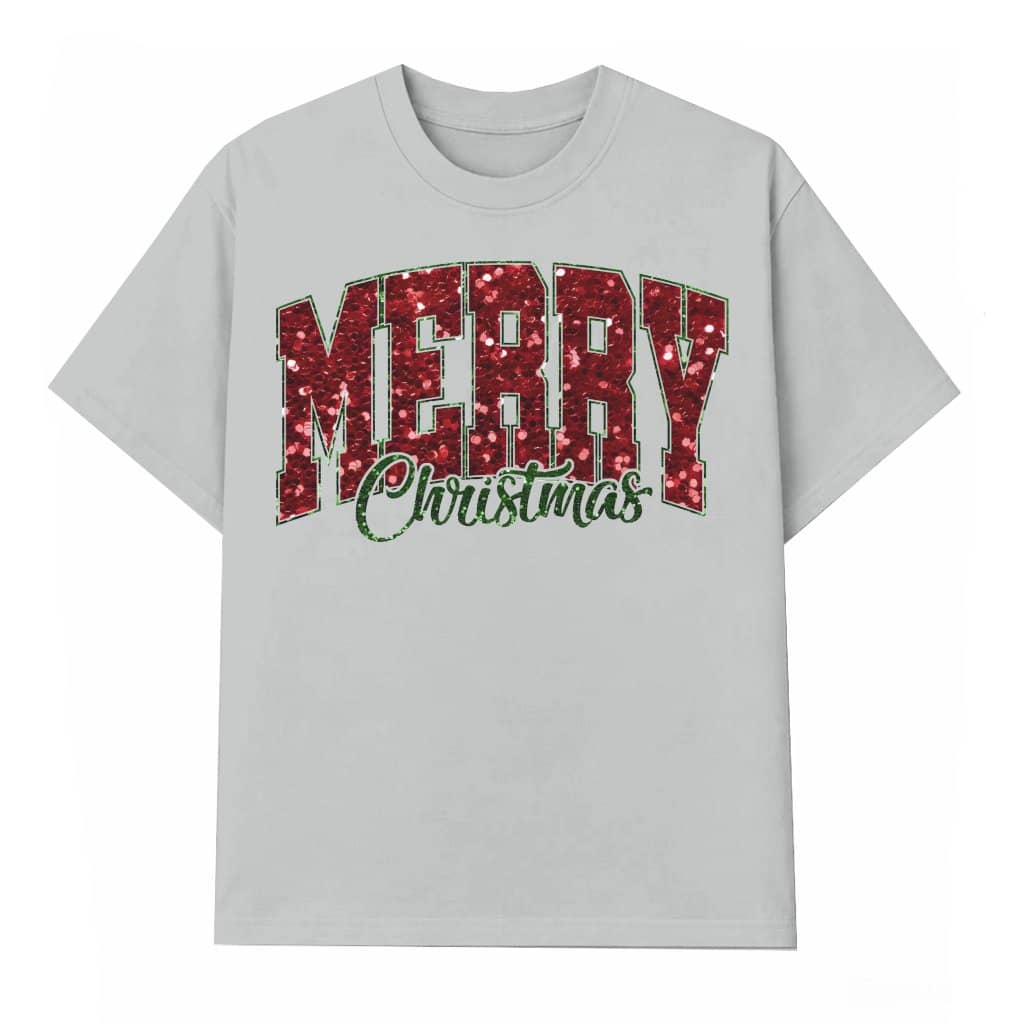 Funny Sequin Christmas T-shirt – Christmas Gift for Women