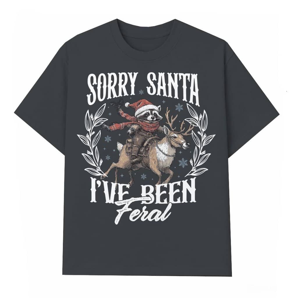Funny Feral Raccoon T-shirt Christmas Gift for Him Her – Meme