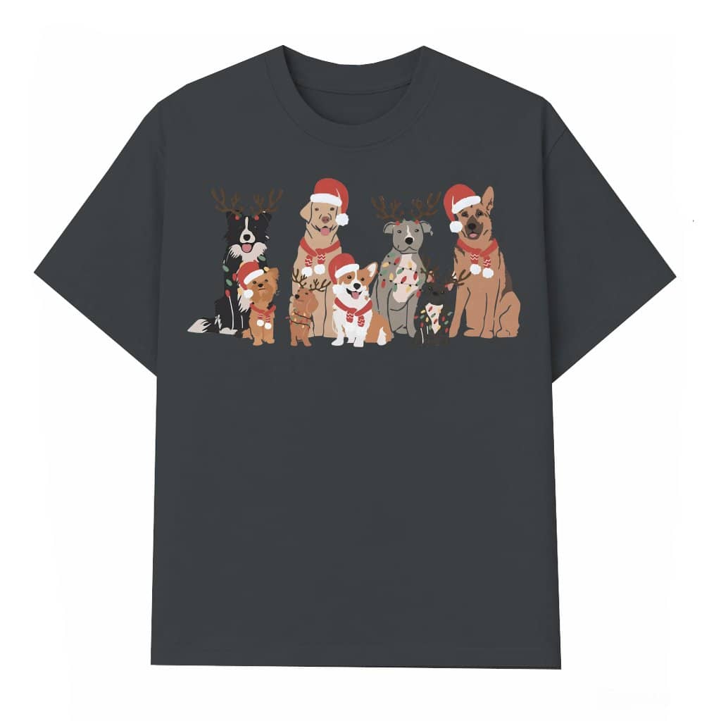 Cute Christmas Dogs T-shirt – Christmas Gift for Dog Lover
