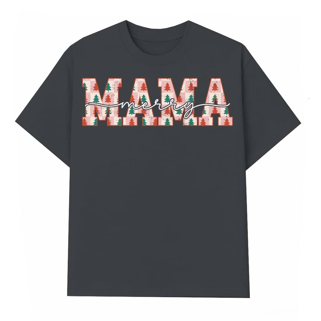 Merry Mama T-shirt – Christmas Gift for New Mom Cute