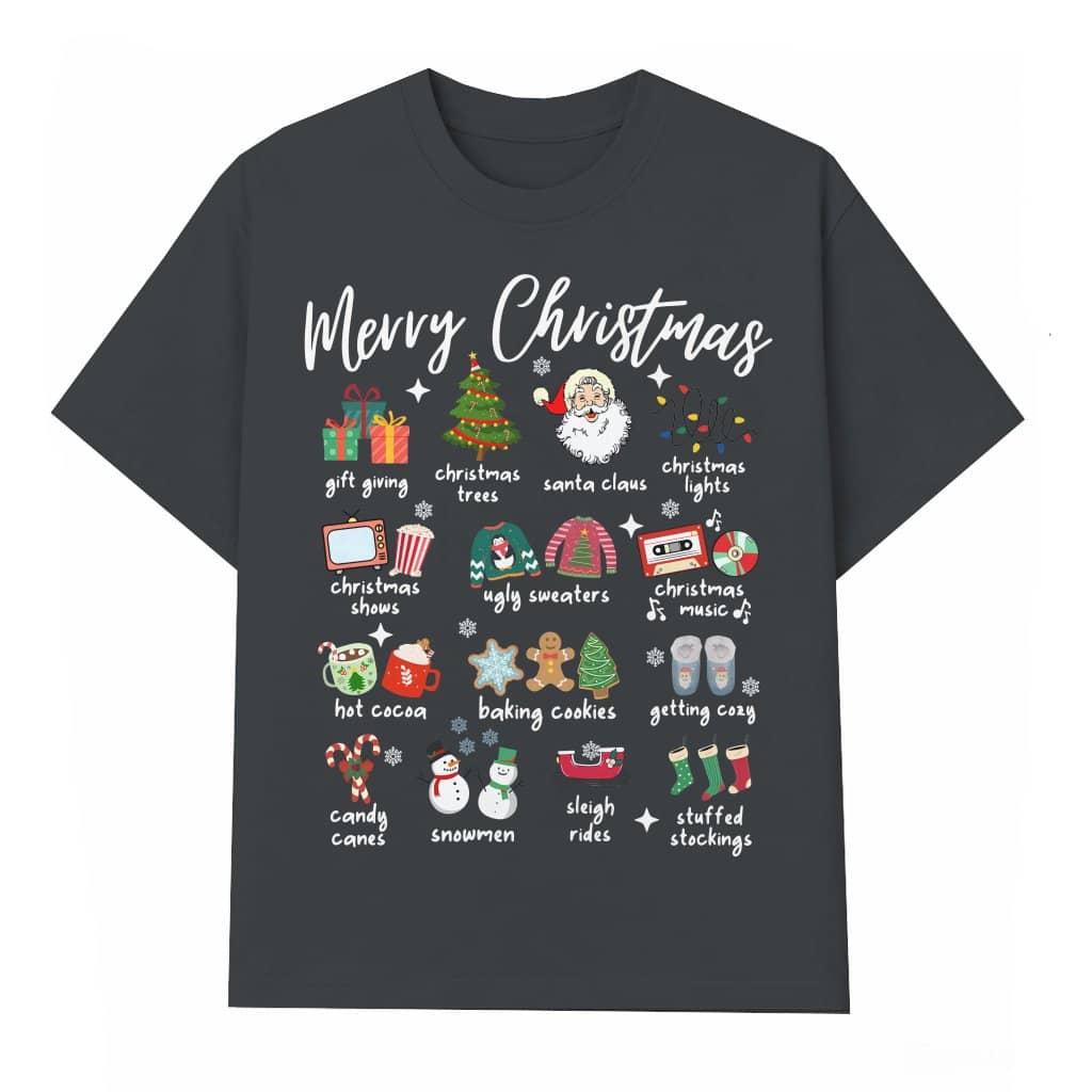 Retro Doodles T-shirt – Christmas Gift for Women