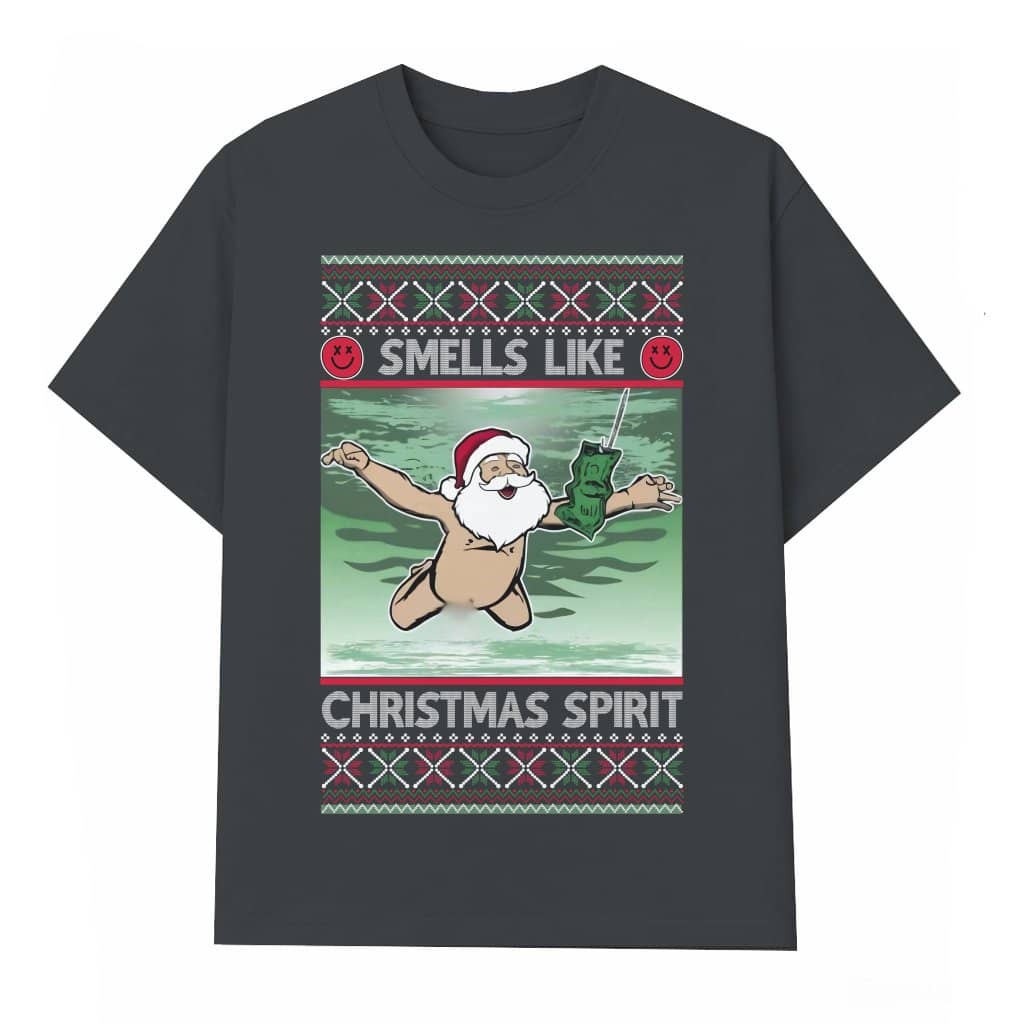 Smells Like Christmas Spirit T-shirt – Funny Ugly Christmas Holiday Gift