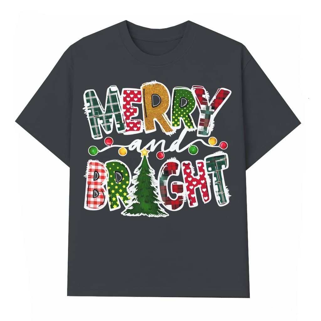 Cute Christmas Tree T-shirt – Christmas Gift for Women Casual