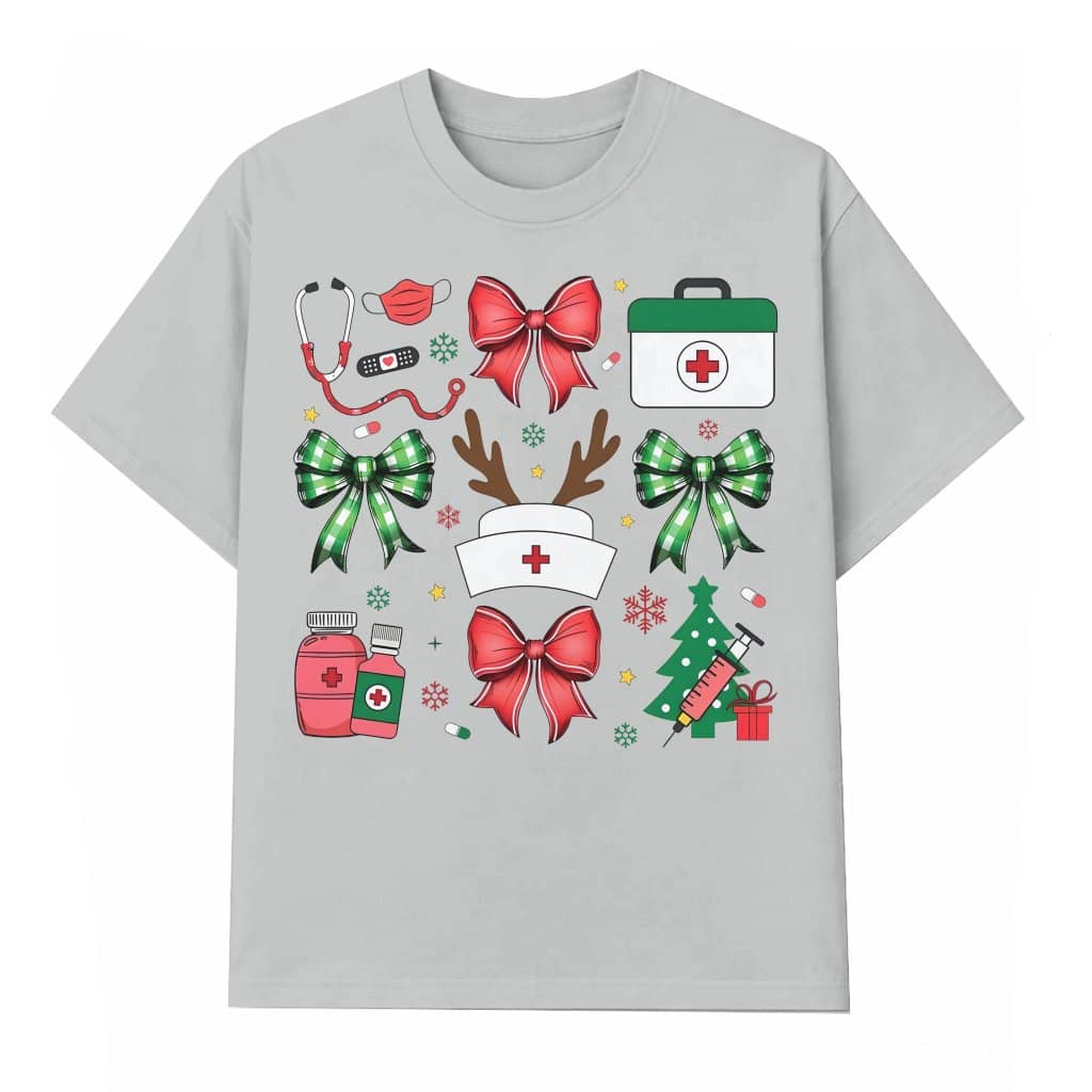 Nurse Coquette Bow T-shirt – Christmas Gift for Nurses Trendy