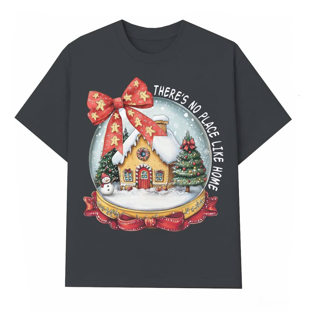 Gingerbread House Snow Globe T-shirt – Christmas Gift Cozy Festive