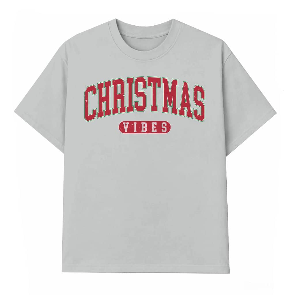 Retro Christmas Vibes T-shirt – Christmas Gift for Women