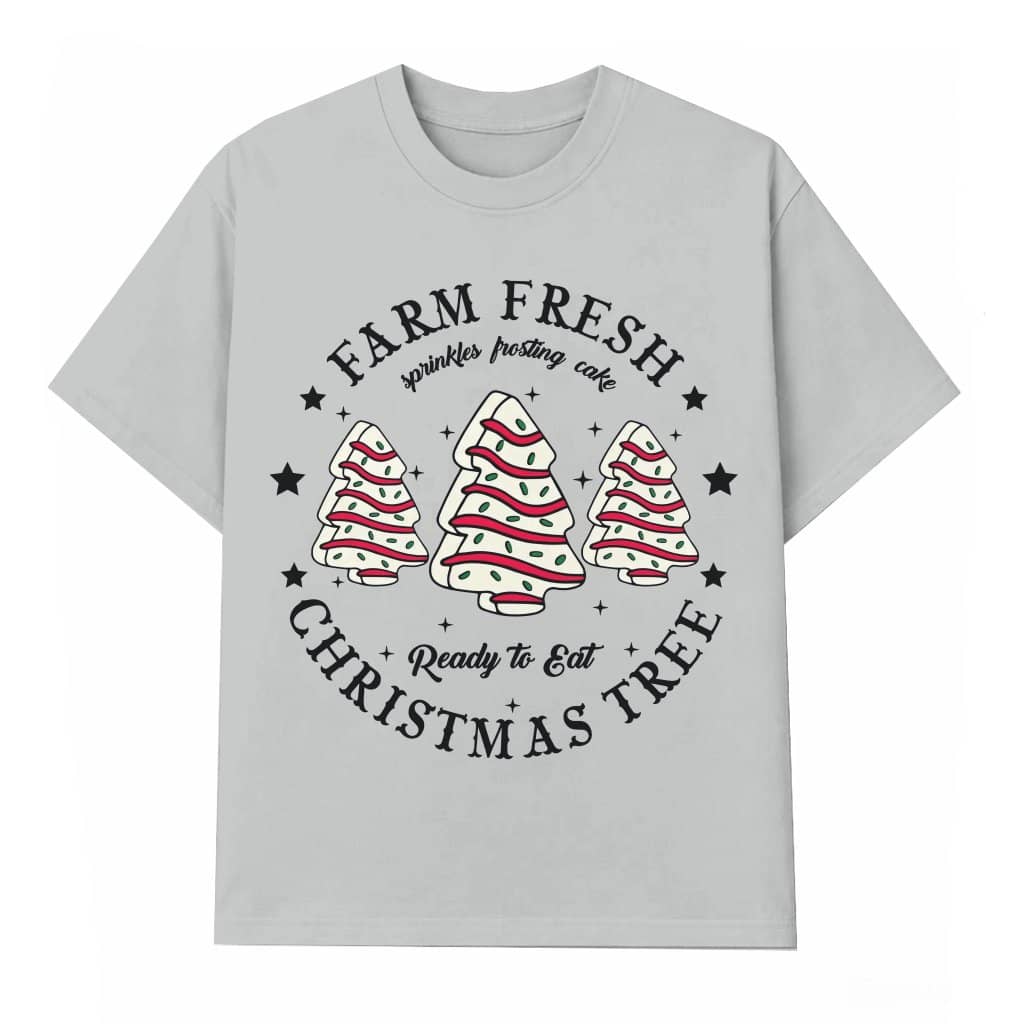 Farm Fresh Christmas Tree T-Shirt – Christmas Gift for Her Retro Vintage